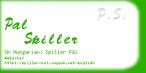 pal spiller business card