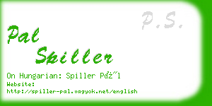 pal spiller business card